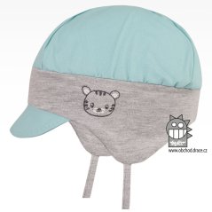 Kojenecká čepice Pepina - vzor 39 mentolová