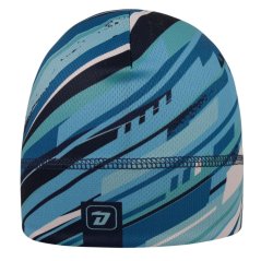 Funkční čepice Bruno - vzor 228 - modrá / tyrkysová / bílá - abstrakt