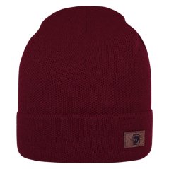 Merino pletená čepice Urban - vzor 40 - vínová