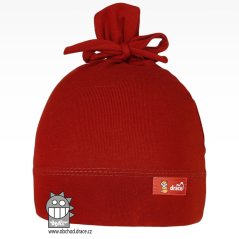Bavlněná kojenecká čepice Uzlík - vzor 06 - cihlová tmavá