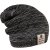 Pletená čepice Colors - vzor 35 - černá / melír