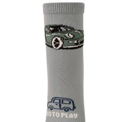 Dětské ponožky - vzor 233 - zelenomodrá - auto