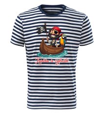 Bavlněné pánské tričko s potiskem - vzor 178 - Sailor / Kapitán ve výslužbě