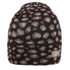 Merino pletená čepice Urban - vzor 24 - černá / šedá - leopard