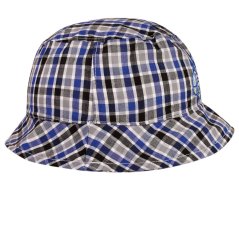 Letní bavlněný klobouk Hawaii - vzor 175 - modrá kostka