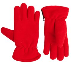 Dětské fleecové prstové rukavice 4 - 5 let - vzor 089 - červená
