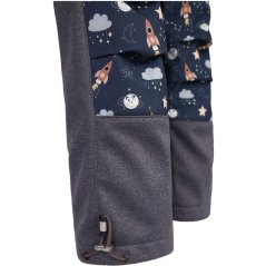 Kalhoty softshell - vzor 11 - jeans / melír - vesmír