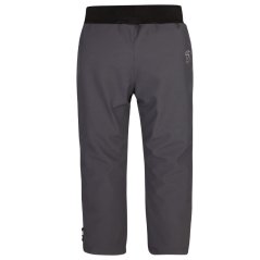 Kalhoty softshell - vzor 10 - tmavě šedá - lesní zvířátka