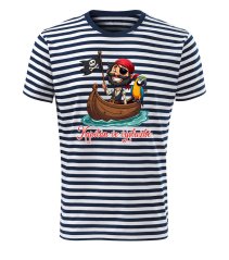 Bavlněné pánské tričko s potiskem - vzor 178 - Sailor / Kapitán ve výslužbě
