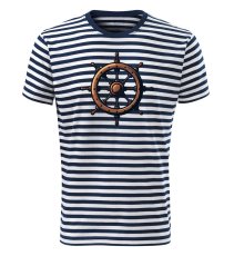 Bavlněné unisex tričko s potiskem - vzor 143 - Sailor / kormidlo