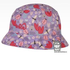 Funkční vzdušný letní klobouk Florida - vzor 34 - fialková - louka - DOPRODEJ