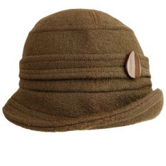 Dámský zimní klobouk - vzor 074 - khaki zelená- buklé