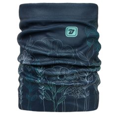 Fleecový nákrčník Yetti - vzor 48 - petrol - květiny