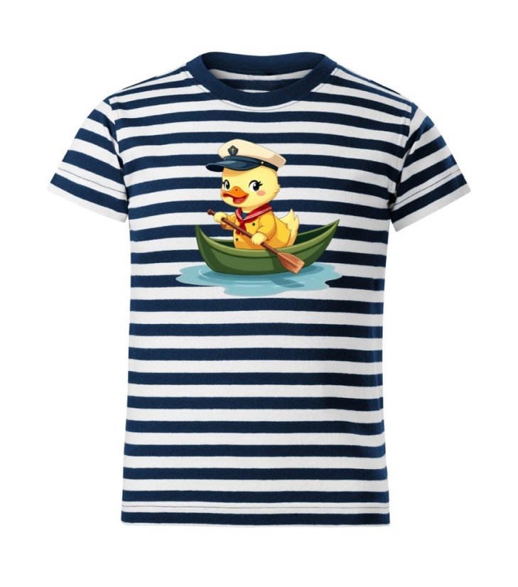 Dětské bavlněné tričko s potiskem - vzor 163 - Sailor / kačenka na lodi