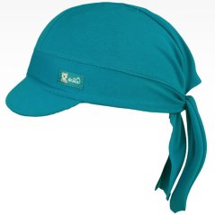 Bavlněný šátek pirát kšilt - vzor 01 - tyrkys