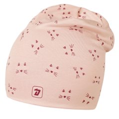 Bambusová čiapka pre bábätká – mačičky – 03 – svetloružová