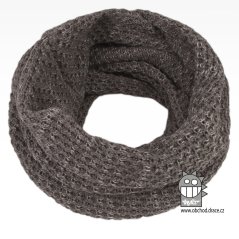 nákrčník chomout pletený 120cm- vzor 37 šedý melír