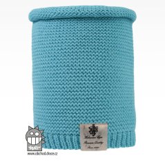 Nákrčník pletený Colors - vzor 15 - světle tyrkysová