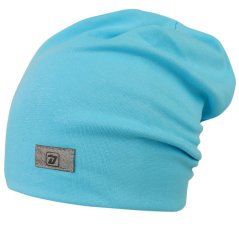 Bavlněná čepice Pastels DOUBLE - vzor 72 - světle tyrkysová