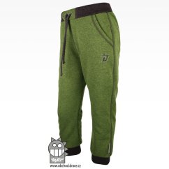 Dětské melírové tepláky Dráče - vzor 03 - zelená