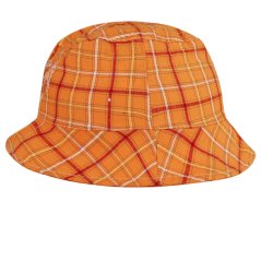 Letní bavlněný klobouk Hawaii - vzor 179 - oranžová kostka
