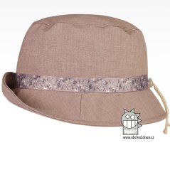 Klobouk Panama - vzor 03 - šedo béžová