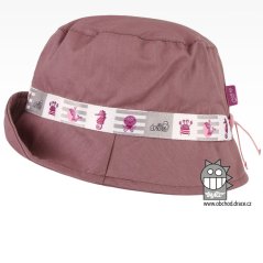Klobouk letní Palermo - vzor 26 - fialová