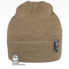 Merino pletená čepice Urban - vzor 03 - hnědá