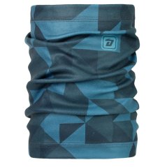 Fleecový nákrčník Yetti - vzor 59 - petrol - trojůhelníky
