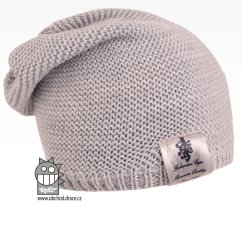 Pletená čepice Colors - vzor 01 - šedá