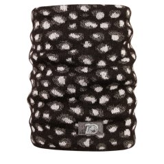 Merino pletený nákrčník Urban - vzor 25 - černá / šedá - leopard