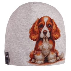 Bavlněná čepice Polo - vzor 105 - světle šedá - Kokršpaněl