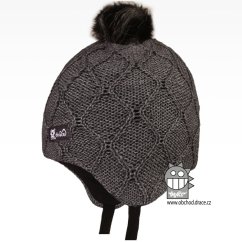 Merino pletená kojenecká laponka Vivo - vzor 09 - šedá tmavá