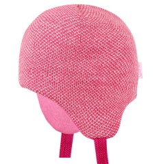 Pletená kojenecká laponka - vzor 10 - růžová