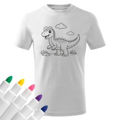 Omalovánkové tričko pro děti - dinosaur