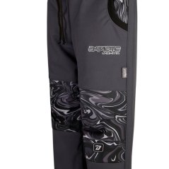 Kalhoty softshell - vzor 15 - šedá/černá