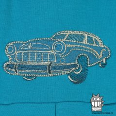 Tepláky Dráče lacl - vzor 23 tyrkys - auto