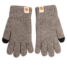 Dětské pletené prstové rukavice 4 - 6 let - vzor 084 - šedá