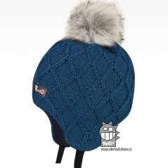 Merino pletená kojenecká laponka Vivo - vzor 11 - petrol