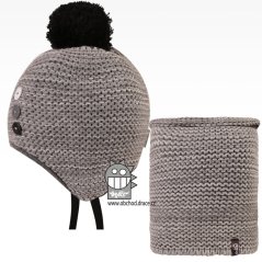 Laponka a nákrčník pletený Bambi set - vzor 10