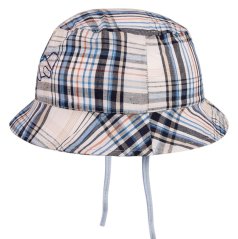 Letní bavlněný klobouk Hawaii - vzor 148 -  modrá kostka
