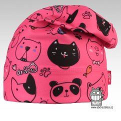 Hair čepice spadlého střihu - vzor 01