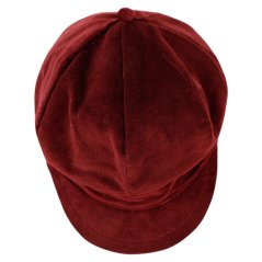 Dámský sametový baret s kšiltem - vzor 36 - bordó