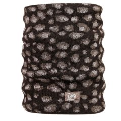 Merino pletený nákrčník Urban - vzor 24 - černá / šedá - leopard
