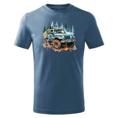 Dětské bavlněné tričko s potiskem - vzor 0234 - offroad