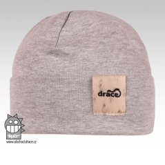 Bavlněná čepice Pastels DOUBLE - vzor 02 - šedá