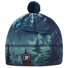 Flavio - zimní funkční čepice - vzor 187 - zelená - les