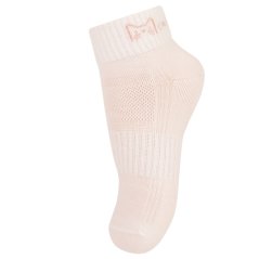 Dětské bavlněné kotníkové ponožky - vzor 100 - bílá