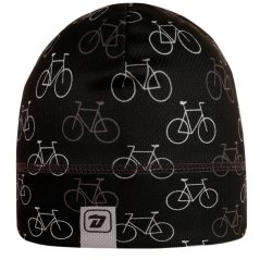 Funkční čepice Bruno - vzor 220 - černá - cyklo - čepice na jaro / podzim