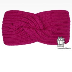 Čelenka pletená Twist - vzor 04 - fuchsiová
